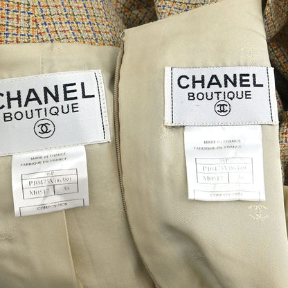 Chanel Setup Suit Jacket Sleeveless Dress Beige #38