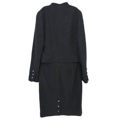 Chanel Setup Suit Jacket Skirt Black #38