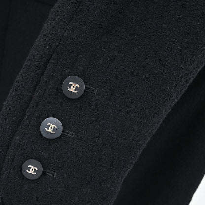 Chanel Setup Suit Jacket Skirt Black #38