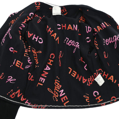 Chanel Setup Suit Jacket Skirt Black #38