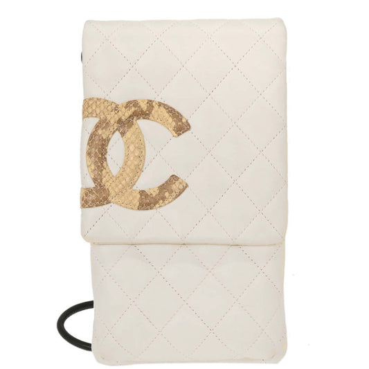 Chanel * White Calfskin Cambon Ligne Shoulder Bag