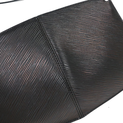 Louis Vuitton Black Epi Pochette Demi-lune Handbag M52622