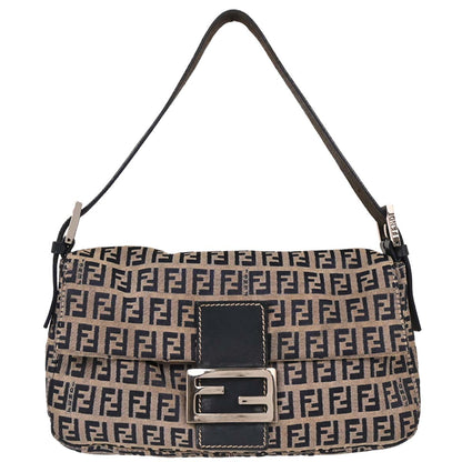 Fendi Gray Zucchino Baguette Handbag