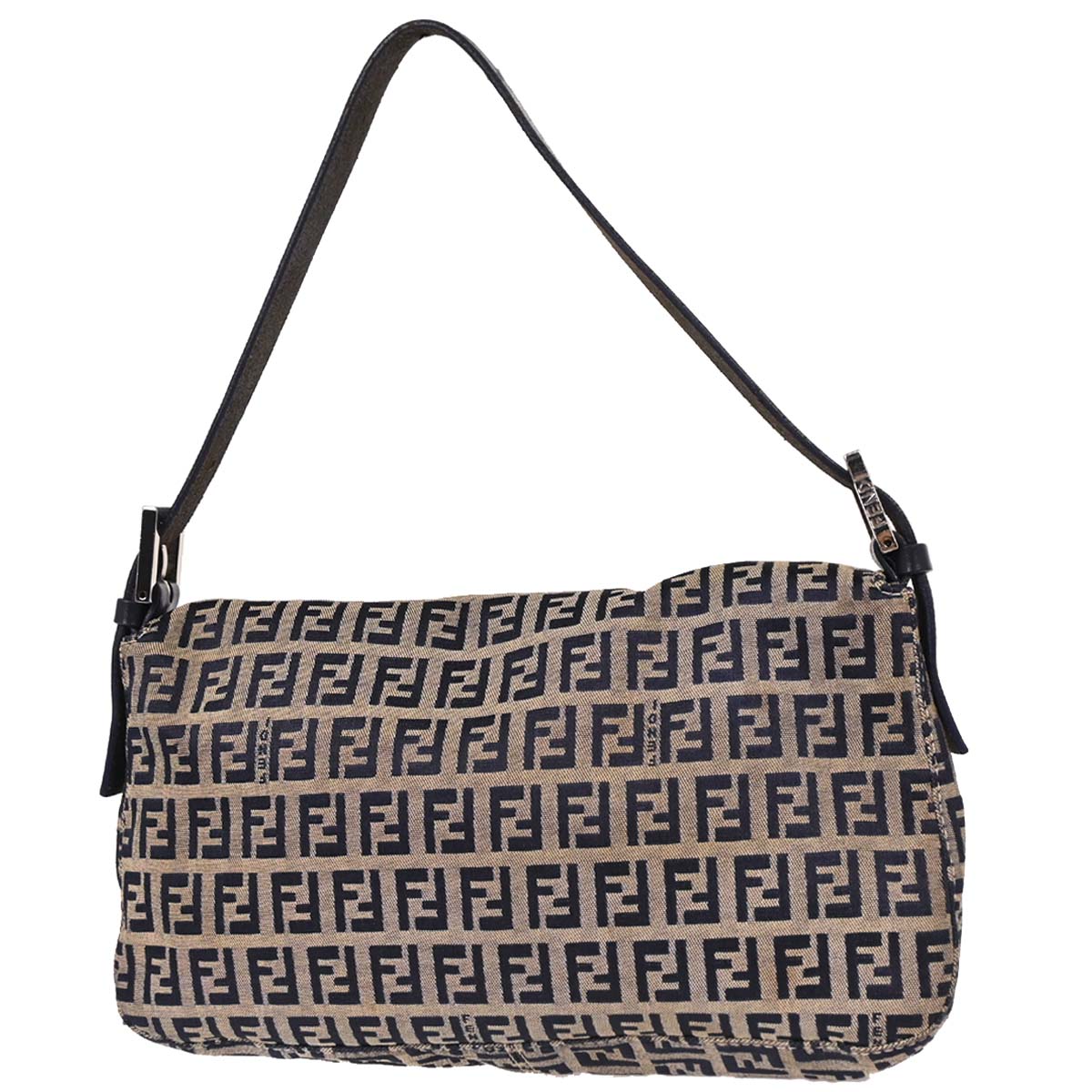 Fendi Gray Zucchino Baguette Handbag