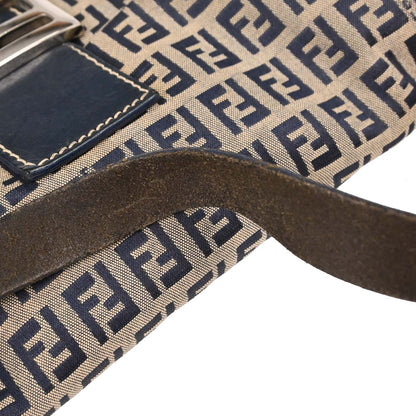 Fendi Gray Zucchino Baguette Handbag