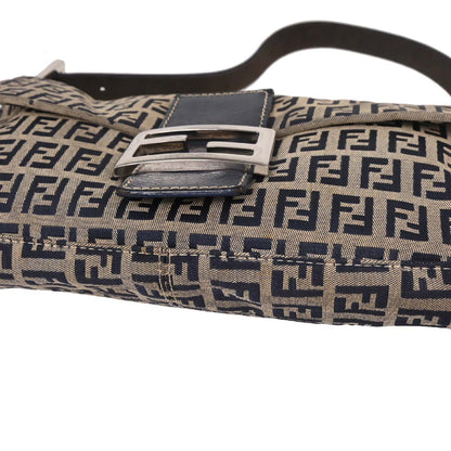 Fendi Gray Zucchino Baguette Handbag