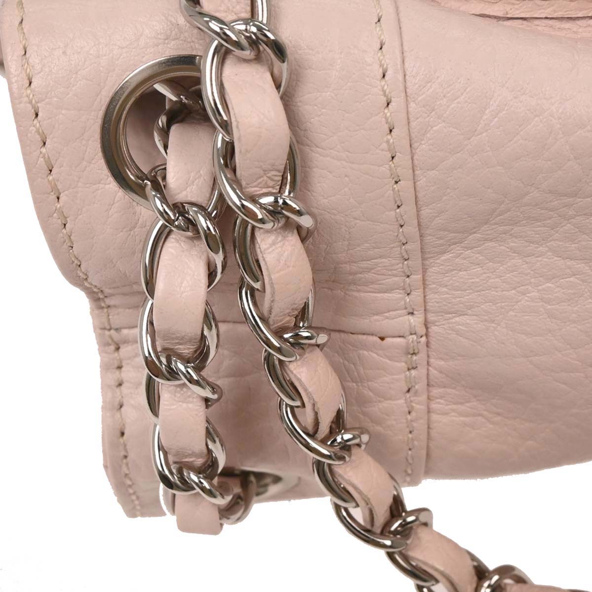 Chanel Light Pink Calfskin Mademoiselle Lock Shoulder Tote Bag
