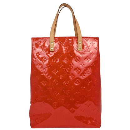 Louis Vuitton Red Vernis Reade MM Tote Handbag M91086