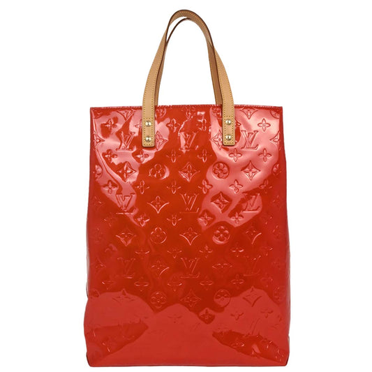 Louis Vuitton Red Vernis Reade MM Tote Handbag M91086