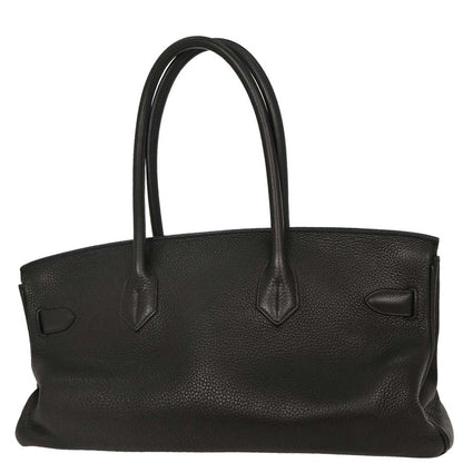 Hermes Black Taurillon Clemence Shoulder Birkin Handbag