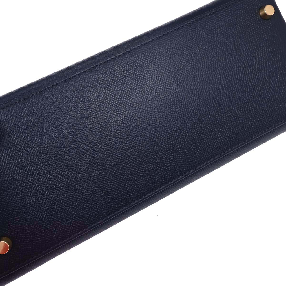 Hermes Blue Navy Courchevel Kelly 28 Retourne 2way Shoulder Handbag