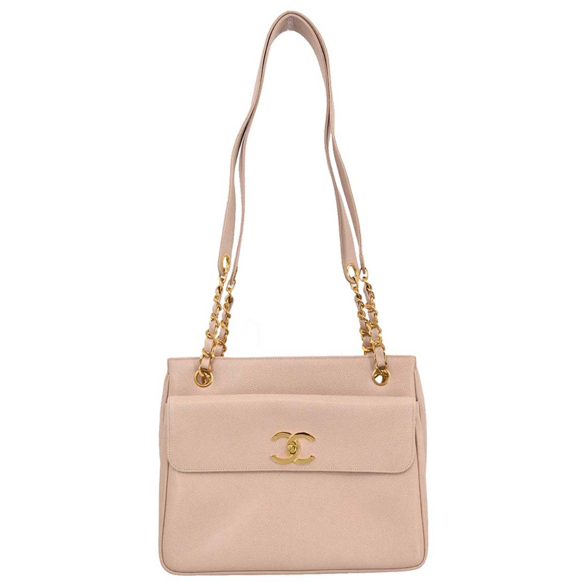 Chanel 1994-1996 Light Pink Caviar Tote Shoulder Bag