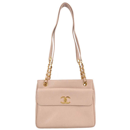 Chanel 1994-1996 Light Pink Caviar Tote Shoulder Bag