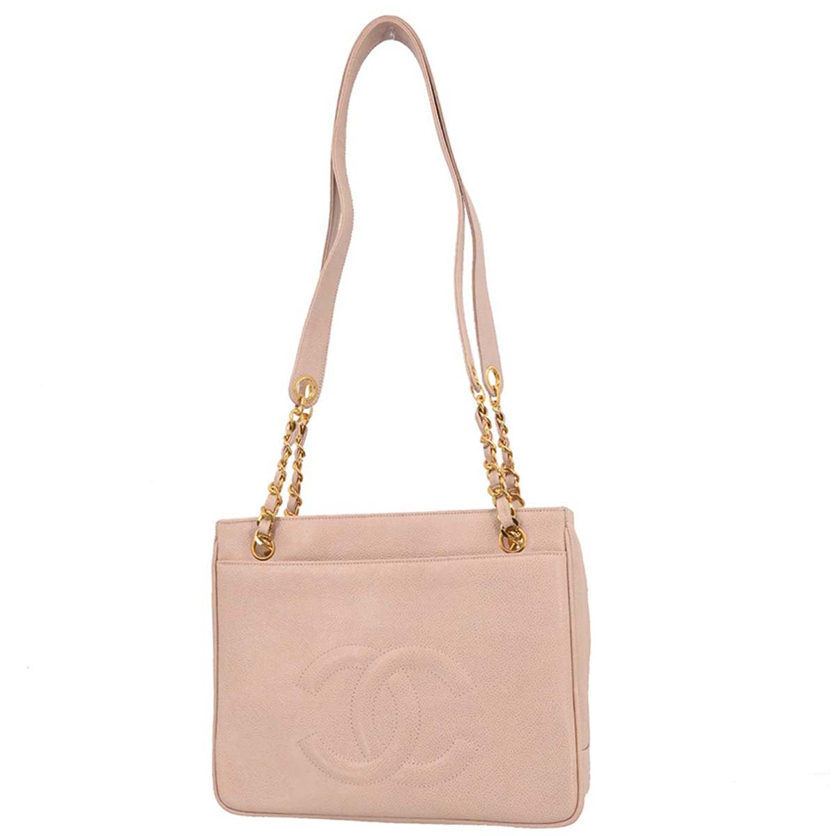 Chanel 1994-1996 Light Pink Caviar Tote Shoulder Bag