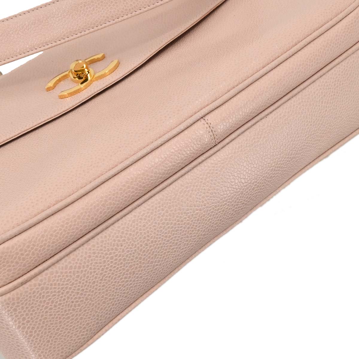 Chanel 1994-1996 Light Pink Caviar Tote Shoulder Bag