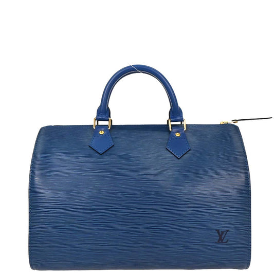 Louis Vuitton Blue Epi Speedy 30 Handbag M43005