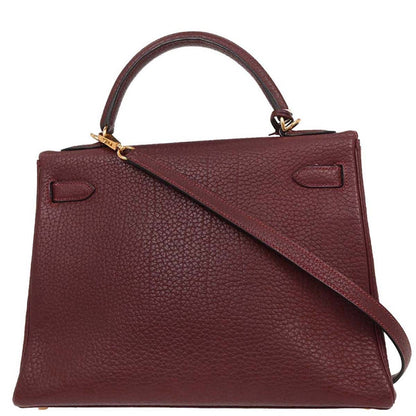 Hermes Bordeaux Fjord Kelly 32 Retourne 2way Shoulder Handbag