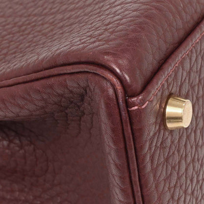 Hermes Bordeaux Fjord Kelly 32 Retourne 2way Shoulder Handbag