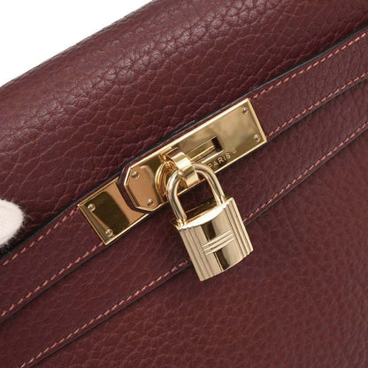 Hermes Bordeaux Fjord Kelly 32 Retourne 2way Shoulder Handbag