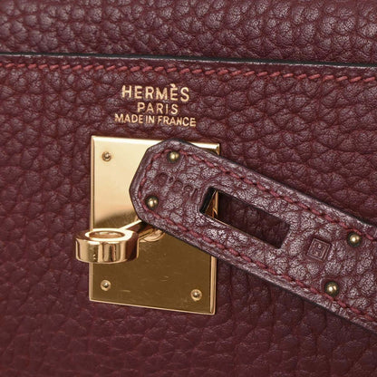 Hermes Bordeaux Fjord Kelly 32 Retourne 2way Shoulder Handbag