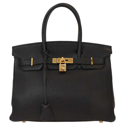 Hermes Black Togo Birkin 30 Handbag