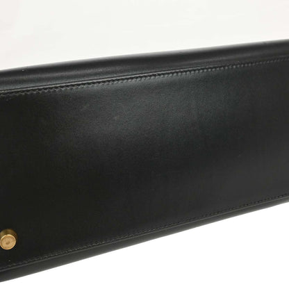 Hermes Black Box Calf Kelly 28 Sellier 2way Shoulder Handbag
