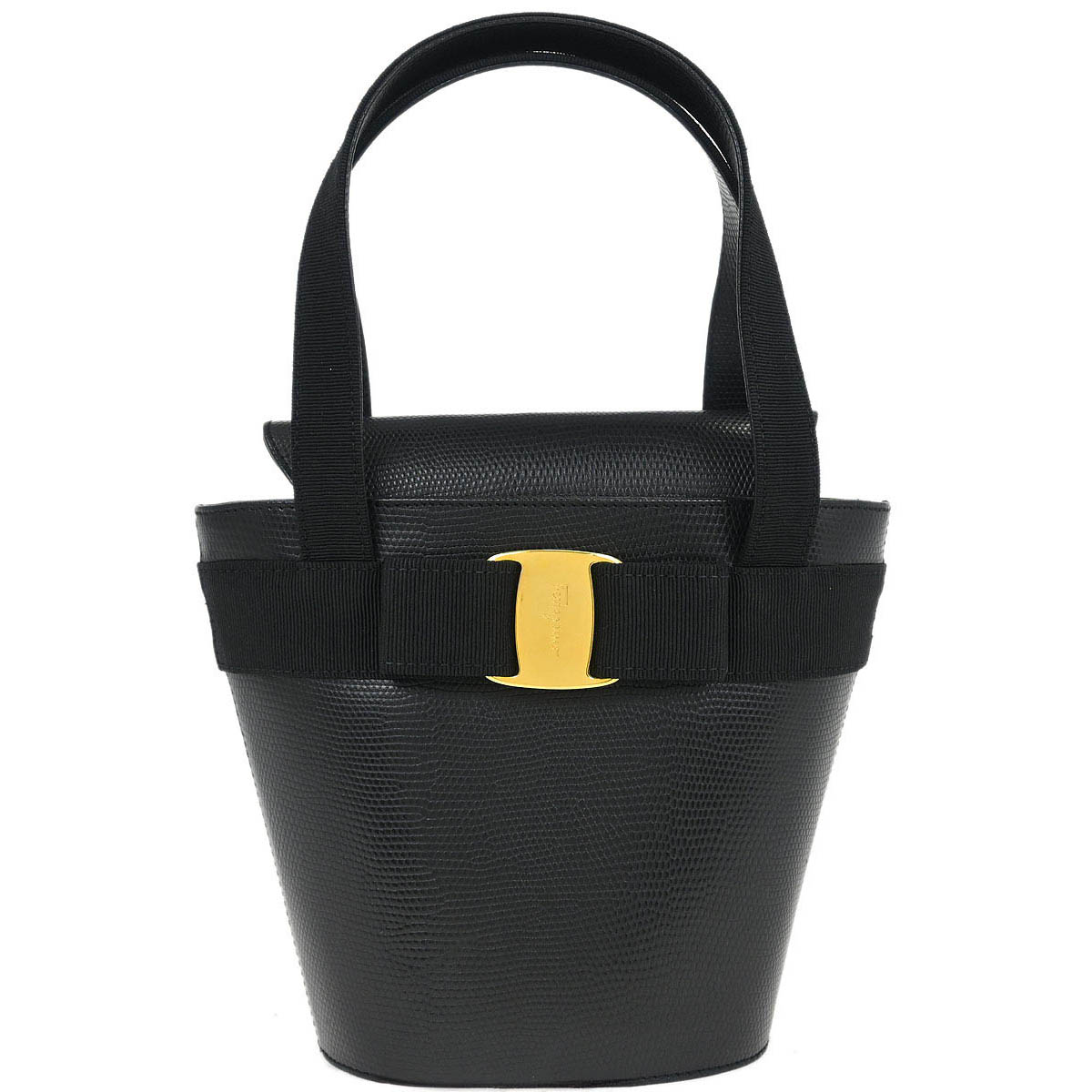 Salvatore Ferragamo Black Vara Bow Handbag