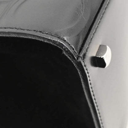 Salvatore Ferragamo Black Embossed Leather Handbag
