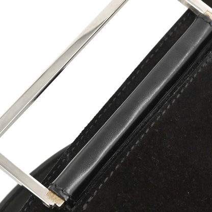 Salvatore Ferragamo Black Embossed Leather Handbag