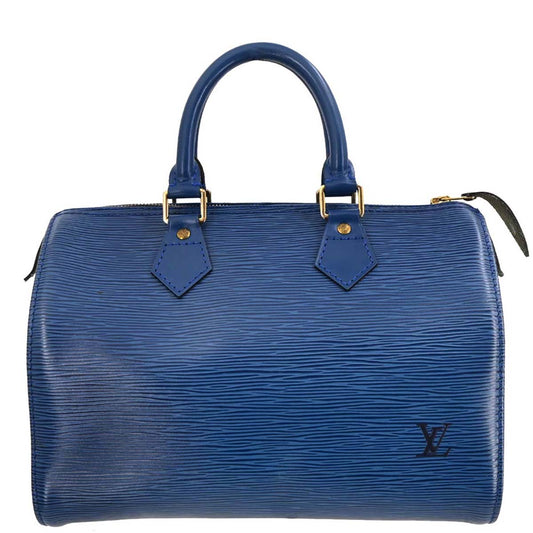 Louis Vuitton Blue Epi Speedy 25 Handbag M43015