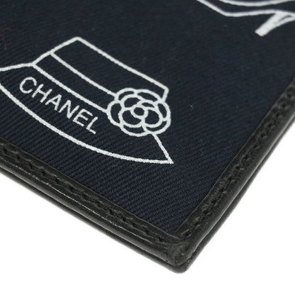 Chanel 2002-2003 Navy Canvas Icon Chain Handbag