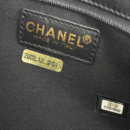 Chanel 2002-2003 Navy Canvas Icon Chain Handbag