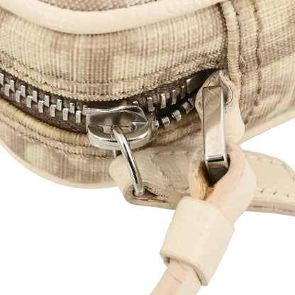 Christian Dior Beige PVC Embroidered Flower Trotter Handbag