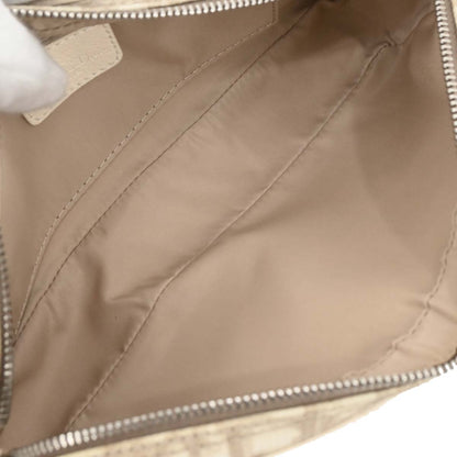 Christian Dior Beige PVC Embroidered Flower Trotter Handbag