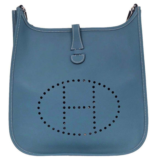 Hermes Blue Jean Epsom Evelyne 1 PM Shoulder Bag