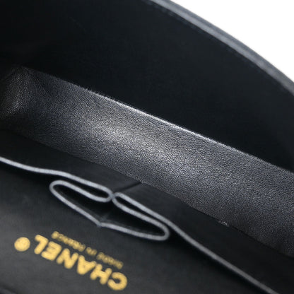 Chanel 2005-2006 Black Caviar Medium Classic Double Flap Shoulder Bag