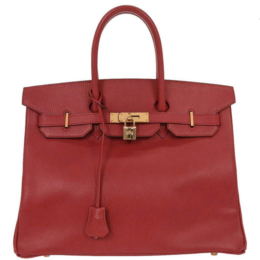 Hermes Rouge Casaque Ardennes Birkin 35 Handbag