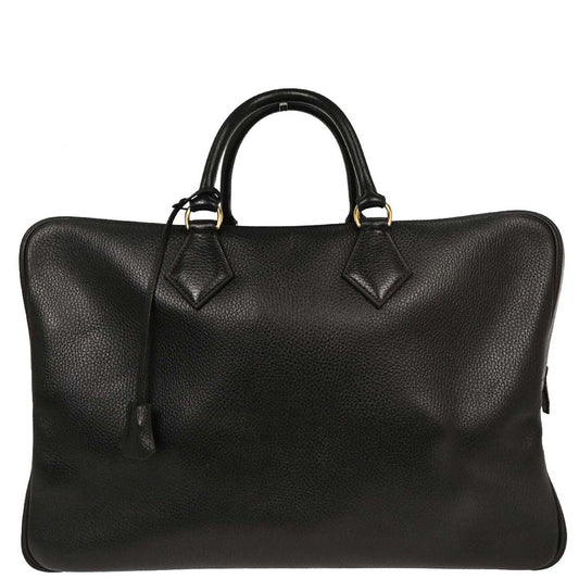 Hermes Black Ardennes Plume 45 Duffle Handbag