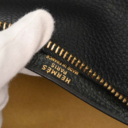 Hermes Black Ardennes Plume 45 Duffle Handbag