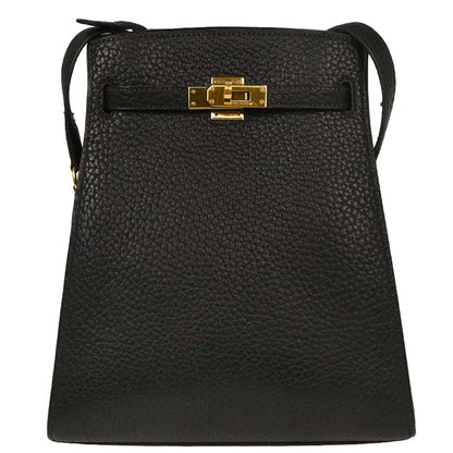 Hermes Black Fjord Kelly Sport PM Shoulder Bag