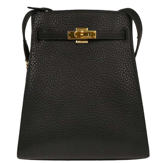 Hermes Black Fjord Kelly Sport PM Shoulder Bag