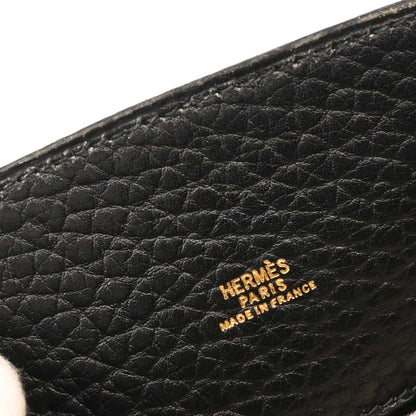 Hermes Black Fjord Kelly Sport PM Shoulder Bag