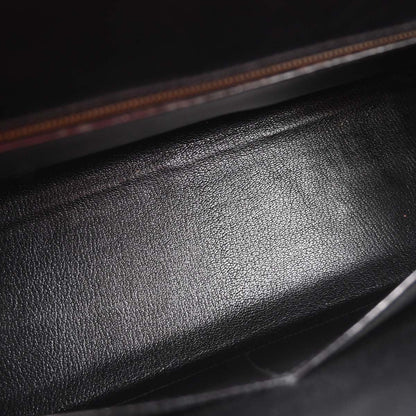Hermes Black Box Calf Kelly 32 Sellier Handbag