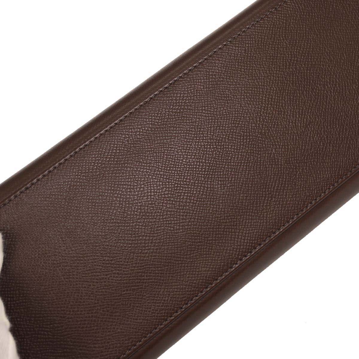 Hermes Havane Courchevel Kelly 28 Sellier 2way Shoulder Handbag