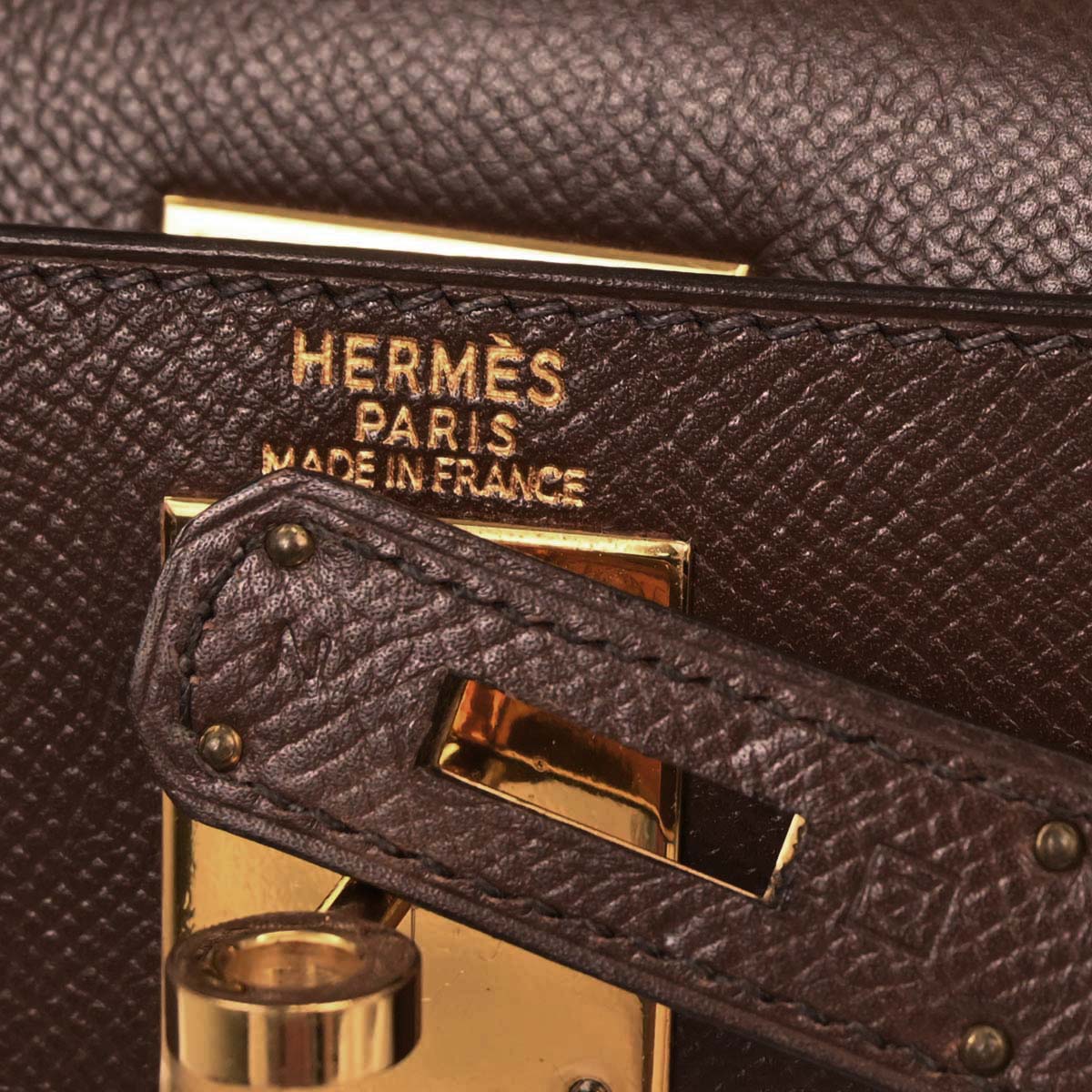 Hermes Havane Courchevel Kelly 28 Sellier 2way Shoulder Handbag