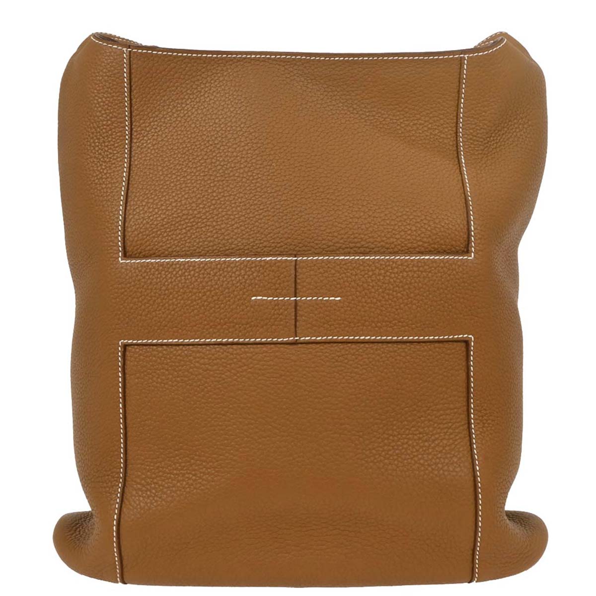 Hermes Gold Taurillon Clemence Goodnews GM Shoulder Bag