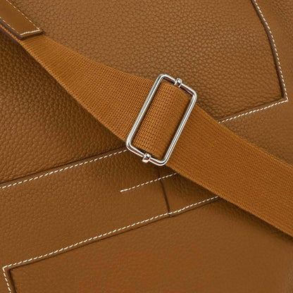 Hermes Gold Taurillon Clemence Goodnews GM Shoulder Bag