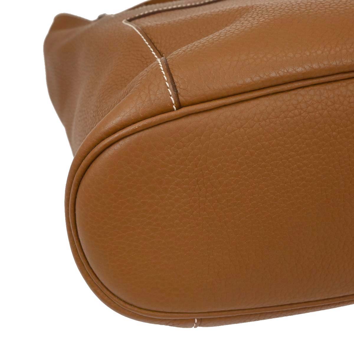 Hermes Gold Taurillon Clemence Goodnews GM Shoulder Bag