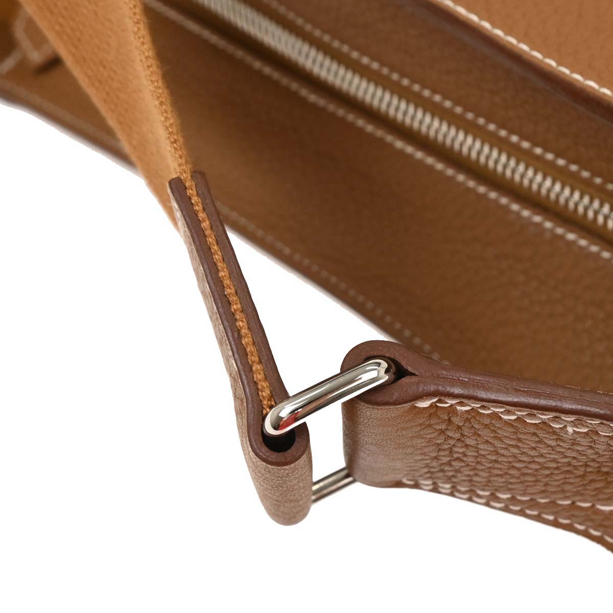 Hermes Gold Taurillon Clemence Goodnews GM Shoulder Bag