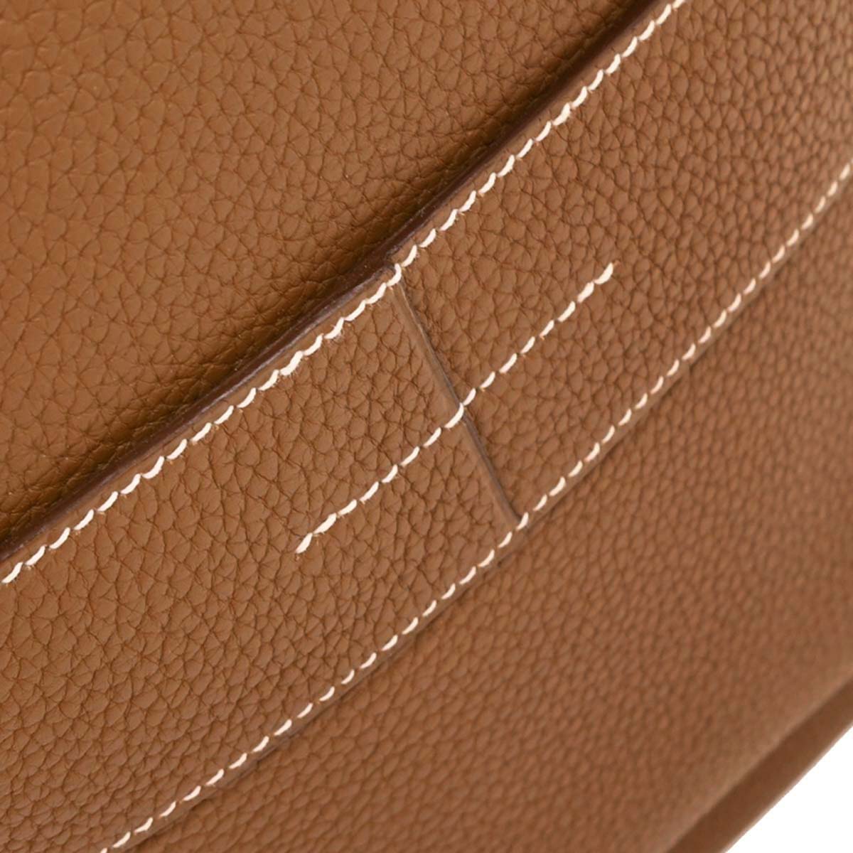 Hermes Gold Taurillon Clemence Goodnews GM Shoulder Bag